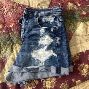 American Eagle Outfitters Blue High Waist Women Shorts